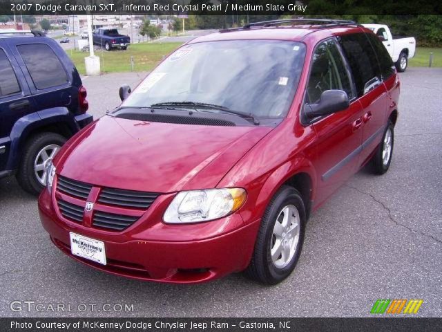 2007 Dodge Caravan SXT in Inferno Red Crystal Pearl