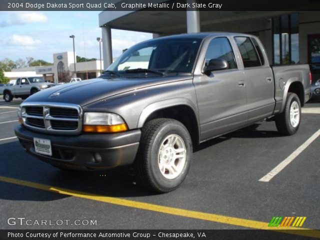 2004 Dodge Dakota Sport Quad Cab in Graphite Metallic