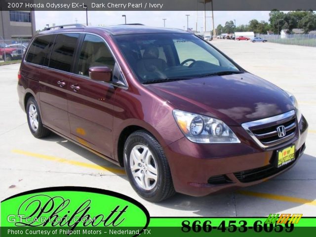 2007 Honda Odyssey EX-L in Dark Cherry Pearl