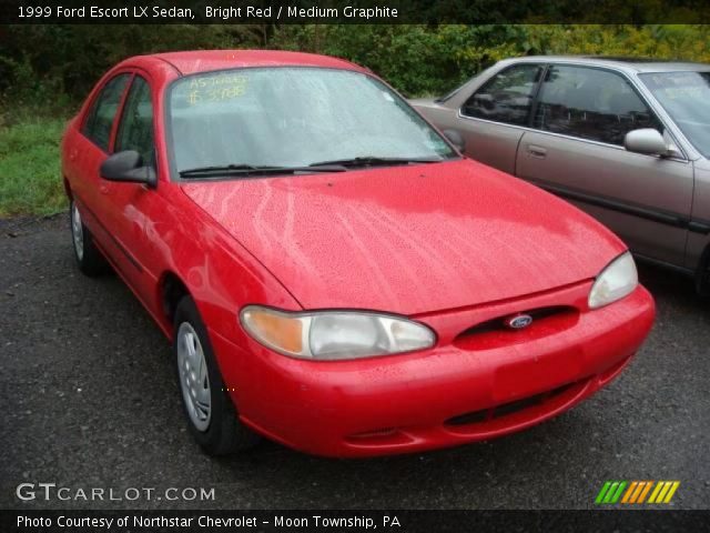 1999 Ford Escort LX Sedan in Bright Red