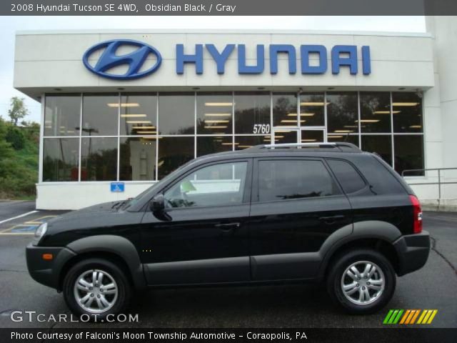 2008 Hyundai Tucson SE 4WD in Obsidian Black