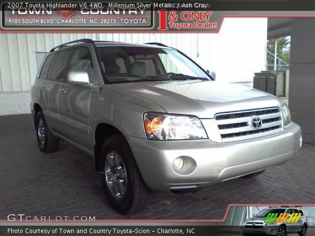 2007 Toyota Highlander V6 4WD in Millenium Silver Metallic