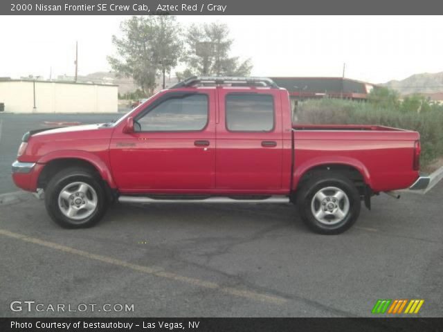 2000 Nissan Frontier SE Crew Cab in Aztec Red