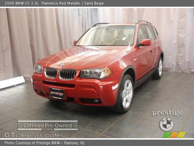 2006 BMW X3 3.0i in Flamenco Red Metallic