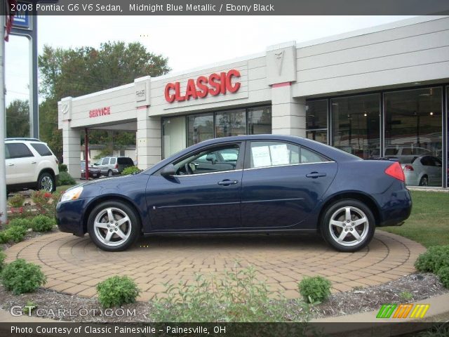 2008 Pontiac G6 V6 Sedan in Midnight Blue Metallic