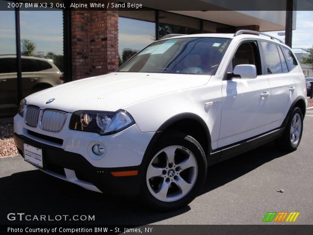 2007 BMW X3 3.0si in Alpine White