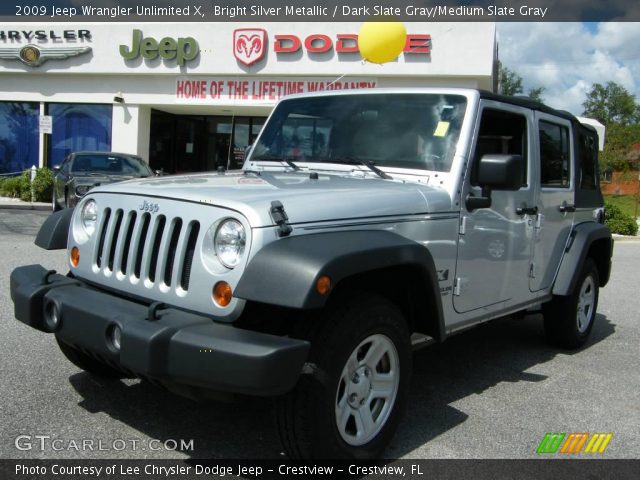 2009 Jeep Wrangler Unlimited X in Bright Silver Metallic