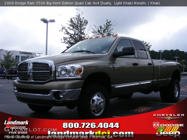 2009 Dodge Ram 3500 Big Horn Edition Quad Cab 4x4 Dually in Light Khaki Metallic