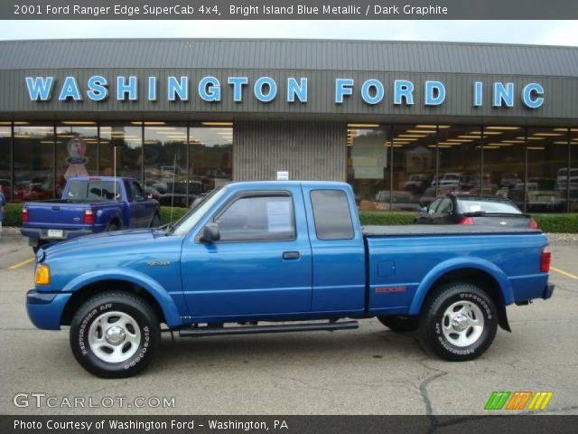 2001 Ford Ranger Edge SuperCab 4x4 in Bright Island Blue Metallic