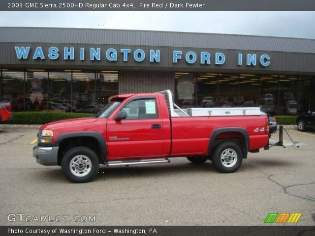 2003 GMC Sierra 2500HD Regular Cab 4x4 in Fire Red