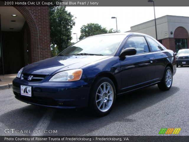 2003 Honda Civic LX Coupe in Eternal Blue Pearl