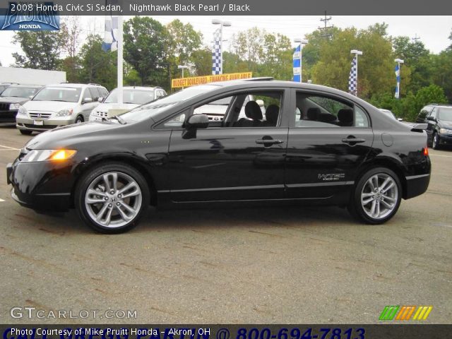 2008 Honda Civic Si Sedan in Nighthawk Black Pearl
