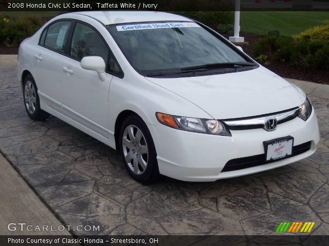 2008 Honda Civic LX Sedan in Taffeta White