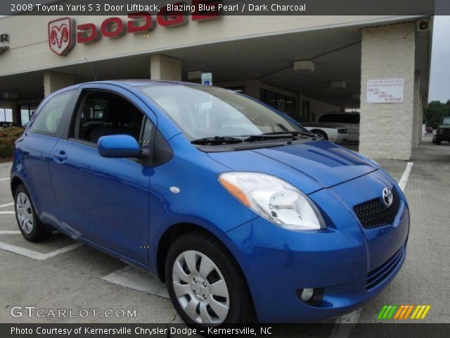 2008 Toyota Yaris S 3 Door Liftback in Blazing Blue Pearl
