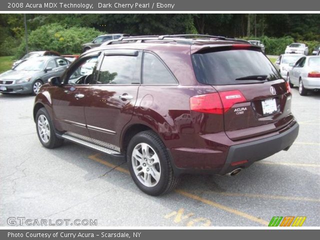 2008 Acura MDX Technology in Dark Cherry Pearl
