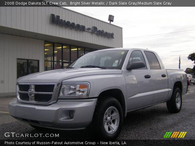 2008 Dodge Dakota SLT Crew Cab in Bright Silver Metallic