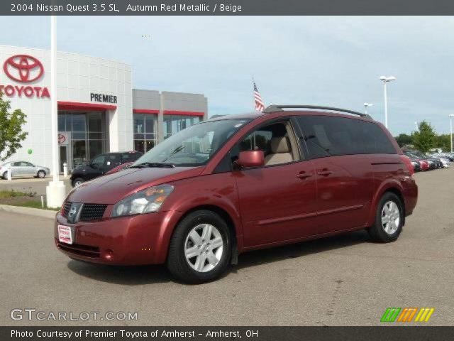 2004 Nissan Quest 3.5 SL in Autumn Red Metallic