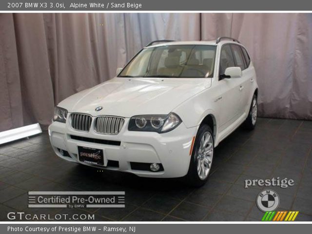 2007 BMW X3 3.0si in Alpine White