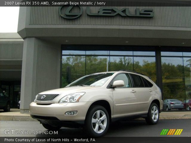 2007 Lexus RX 350 AWD in Savannah Beige Metallic