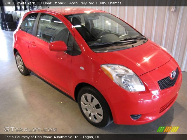 2008 Toyota Yaris S 3 Door Liftback in Absolutely Red