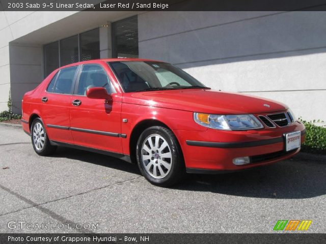2003 Saab 9-5 Linear Sedan in Laser Red