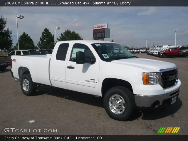 2009 GMC Sierra 2500HD SLE Extended Cab 4x4 in Summit White