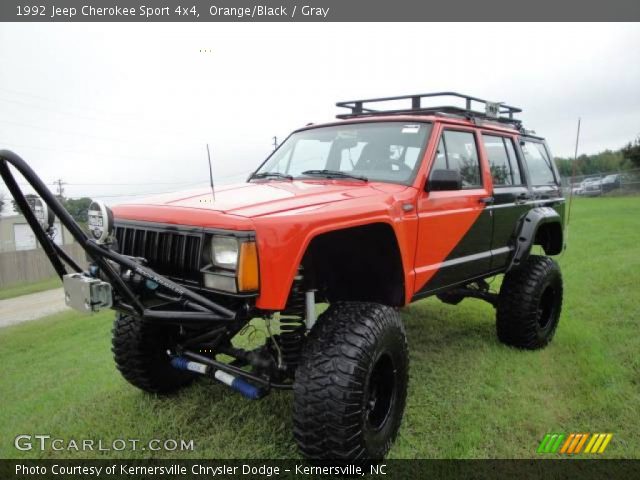 1992 Jeep Cherokee Sport 4x4 in Orange/Black