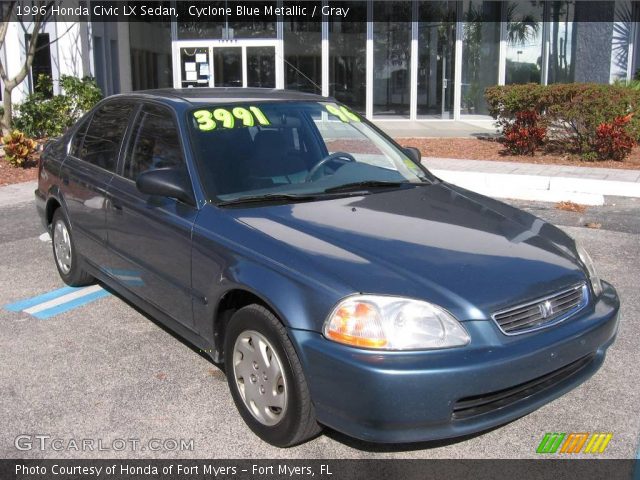 1996 Honda Civic LX Sedan in Cyclone Blue Metallic