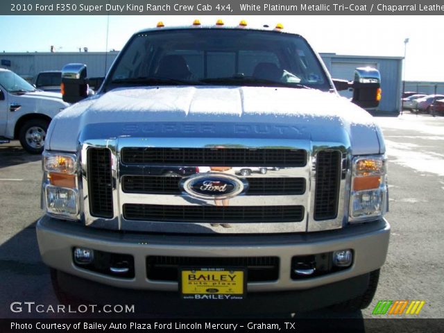 2010 Ford F350 Super Duty King Ranch Crew Cab 4x4 in White Platinum Metallic Tri-Coat