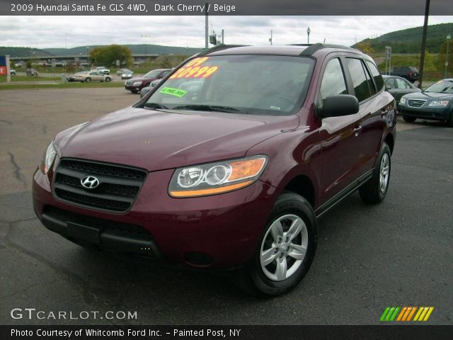 2009 Hyundai Santa Fe GLS 4WD in Dark Cherry