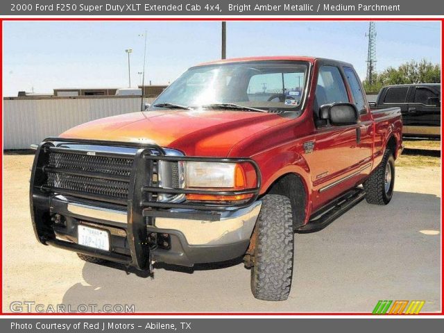 2000 Ford F250 Super Duty XLT Extended Cab 4x4 in Bright Amber Metallic