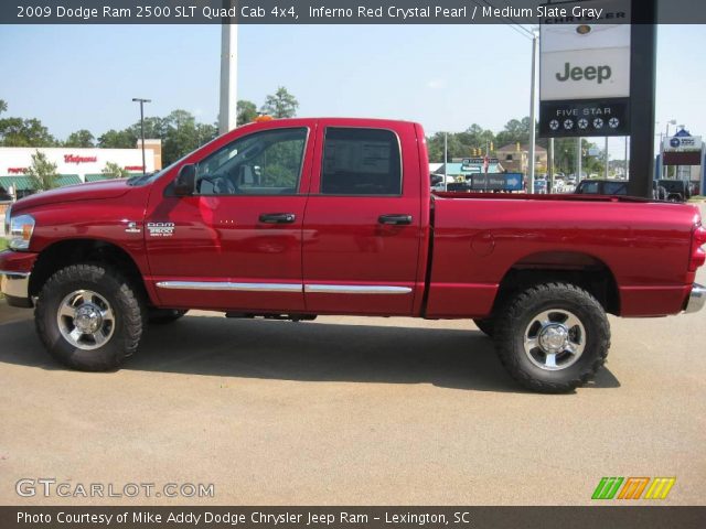 2009 Dodge Ram 2500 SLT Quad Cab 4x4 in Inferno Red Crystal Pearl