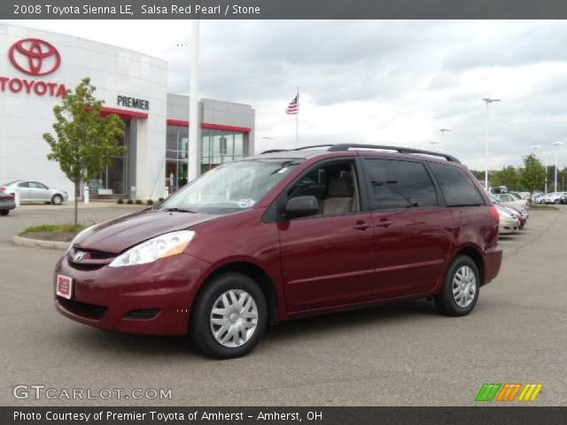 2008 Toyota Sienna LE in Salsa Red Pearl