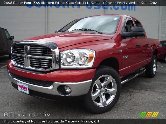 2008 Dodge Ram 1500 Big Horn Edition Quad Cab 4x4 in Sunburst Orange Pearl
