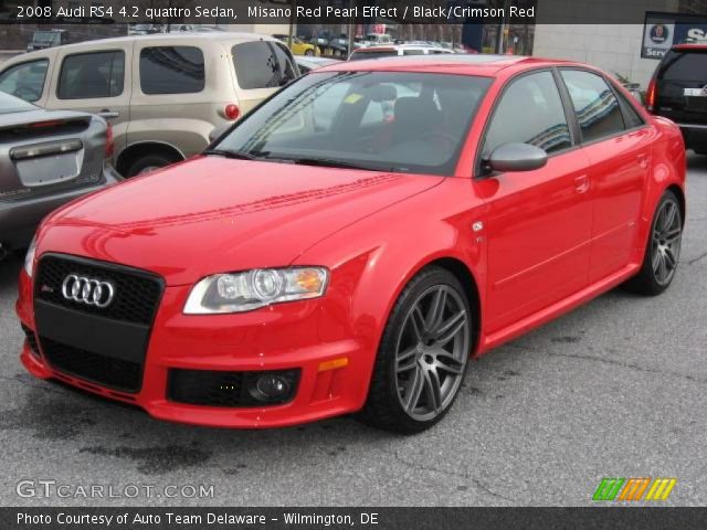 2008 Audi RS4 4.2 quattro Sedan in Misano Red Pearl Effect