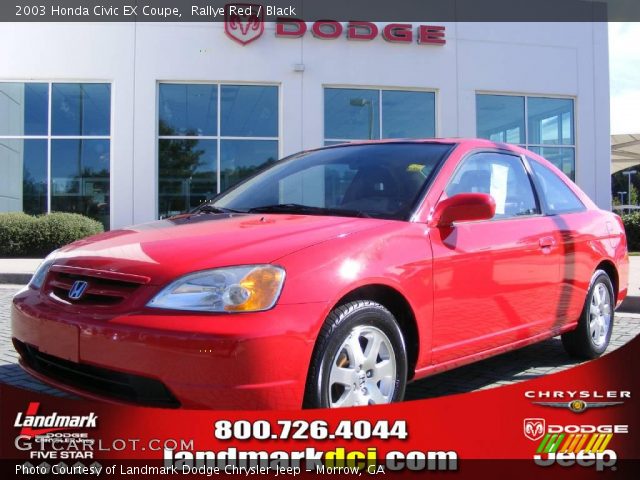 2003 Honda Civic EX Coupe in Rallye Red