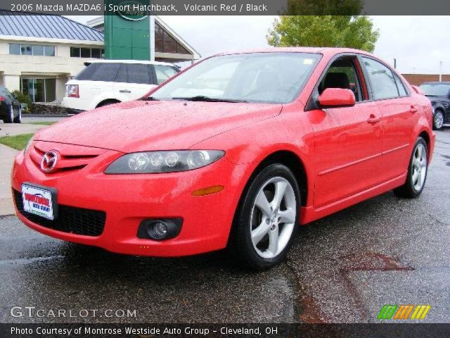 Volcanic Red 2006 Mazda Mazda6 I Sport Hatchback Black