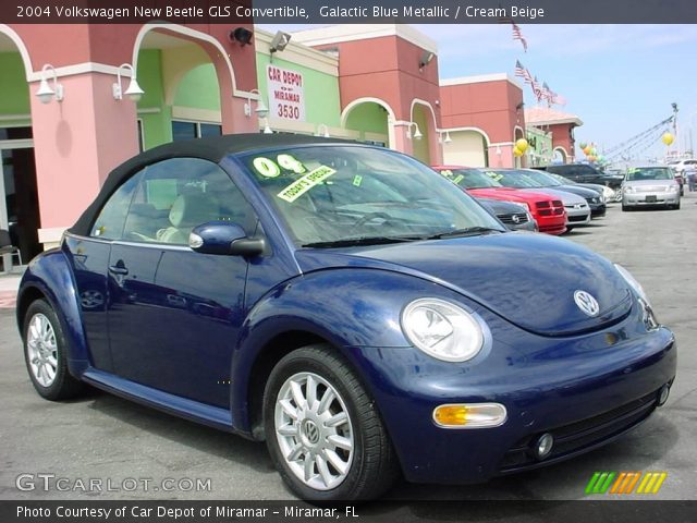 2004 Volkswagen New Beetle GLS Convertible in Galactic Blue Metallic