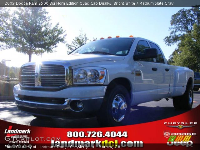 2009 Dodge Ram 3500 Big Horn Edition Quad Cab Dually in Bright White
