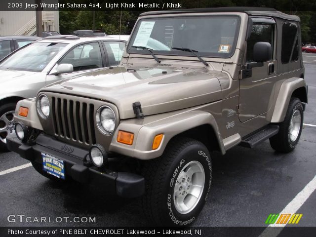 2003 Jeep Wrangler Sahara 4x4 in Light Khaki Metallic