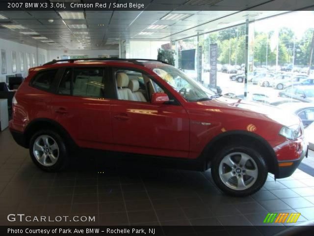 2007 BMW X3 3.0si in Crimson Red