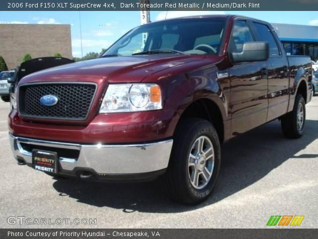 2006 Ford F150 XLT SuperCrew 4x4 in Dark Toreador Red Metallic