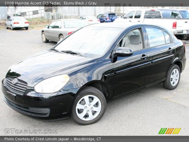 2008 Hyundai Accent GLS Sedan in Ebony Black