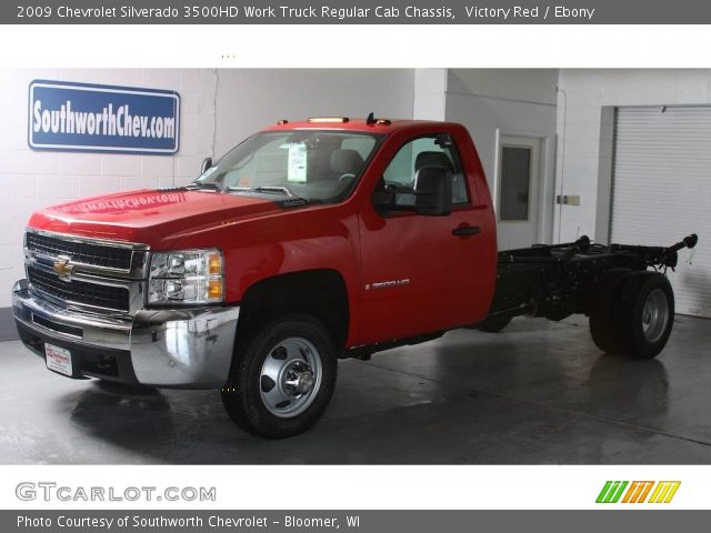2009 Chevrolet Silverado 3500HD Work Truck Regular Cab Chassis in Victory Red