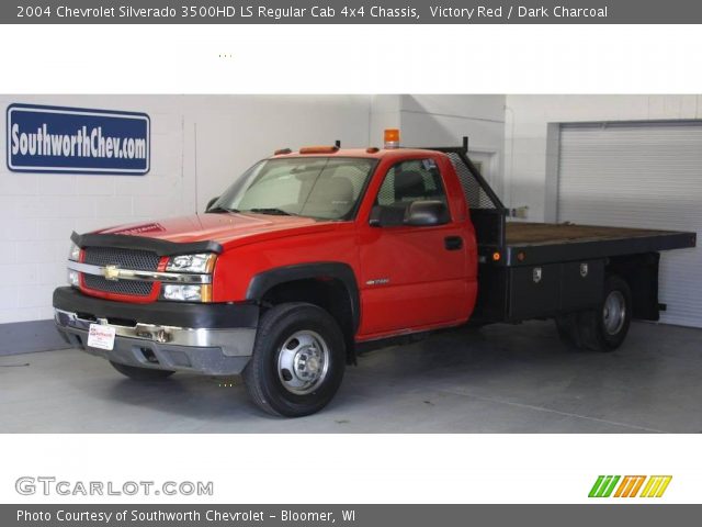 2004 Chevrolet Silverado 3500HD LS Regular Cab 4x4 Chassis in Victory Red