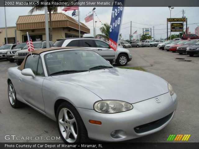 2002 Mazda MX-5 Miata Roadster in Sunlight Silver Metallic