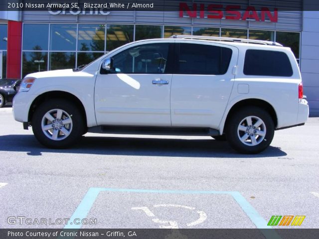 2010 Nissan Armada SE in Blizzard White