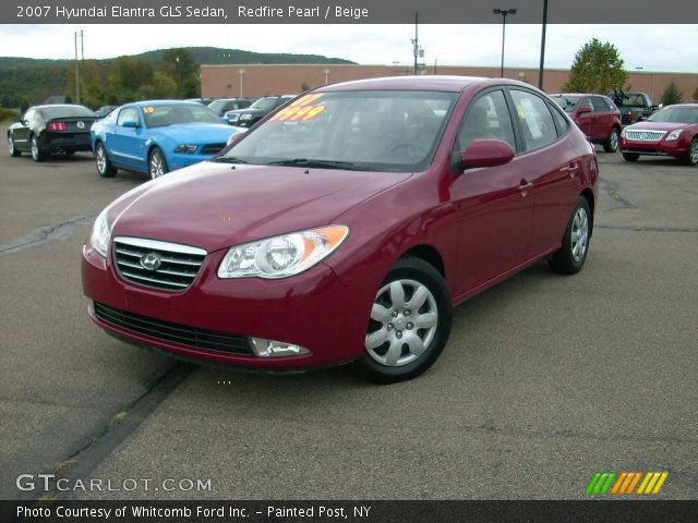 2007 Hyundai Elantra GLS Sedan in Redfire Pearl
