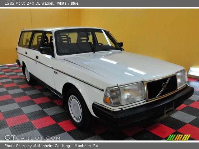 White 1989 Volvo 240 Dl Wagon Blue Interior Gtcarlot
