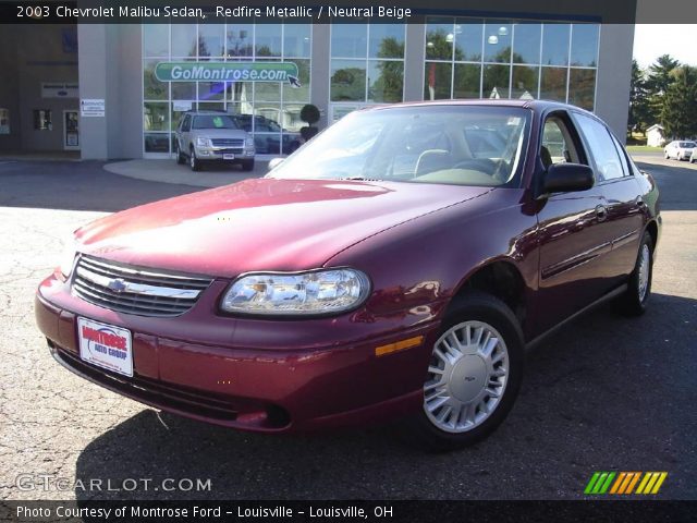 2003 Chevrolet Malibu Sedan in Redfire Metallic